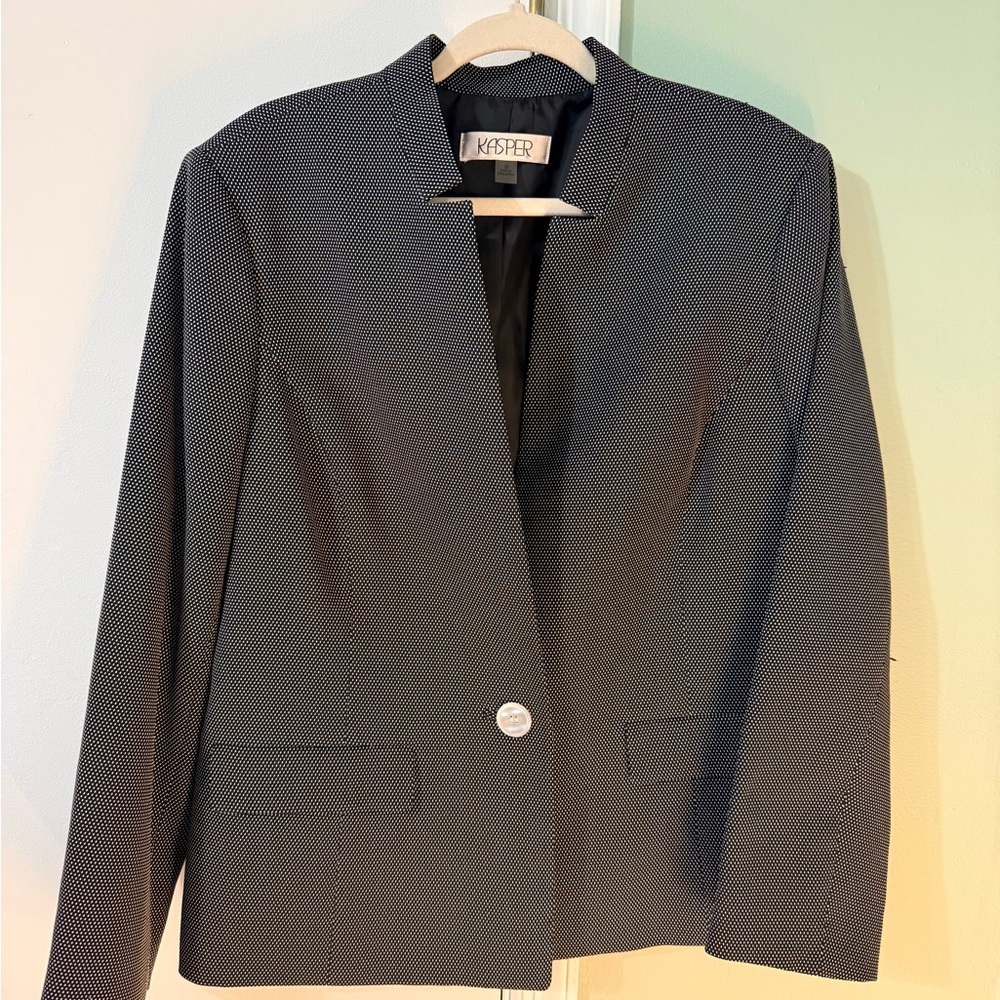 Kasper Women's Gray Textured Blazer